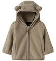 Name It Fleece Jacket - NbnMeeko - Timber Wolf w. Ears