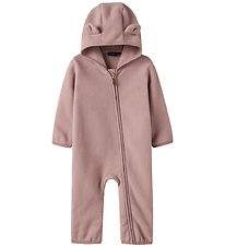 Name It Fleece Suit - NbnMeeko - Woodrose w. Ears