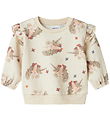 Name It Sweatshirt - NbfNoise - Peyote Melange w. Print