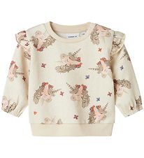 Name It Sweatshirt - NbfNoise - Peyote Melange w. Print