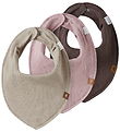 Name It Drool bib - 3-Pack - Rib - NbfYvette - Pink/Beige/Brown