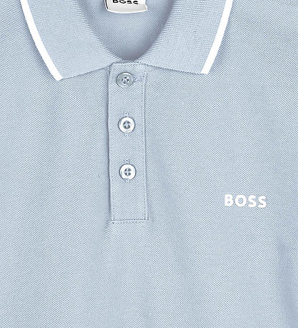 BOSS Polo - Light Blue w. White