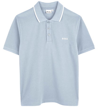 BOSS Polo - Light Blue w. White