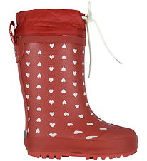 Angulus Thermo Boots w. Woll Lining - Red Hearts