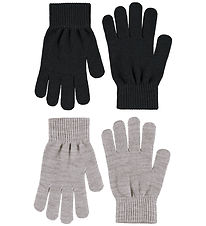 Molo Gloves - Acrylic/Wool - Kiddy - 2-Pack - Grey Melange