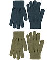 Molo Gloves - Acrylic/Wool - Kiddy - 2-Pack - Bark Green