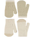 Molo Mittens - Knitted - Kenny - 2-Pack - White Noise
