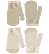 Molo Mittens - Knitted - Kenny - 2-Pack - White Noise