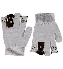Molo Gloves - Knitted - Kaapo - Grey Melange w. Animals