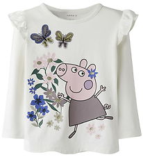 Name It Blouse - NmfAnna- Peppapig - Cloud Dancer