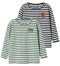 Name It Blouses - NmmNitu - 2-Pack - Mood Indigo/W. Green Bay