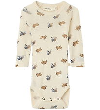 Lil' Atelier Bodysuit l/s - Wool/Modal - Noos - NbmNalu - Turtle