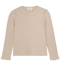 En Fant Blouse - Rib - French Oak w. Pointelle