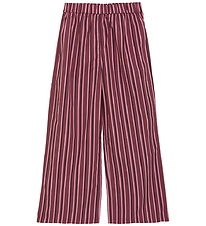 Creamie Trousers - Woven Stripe - Crushed Berry