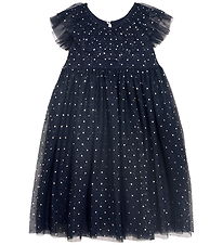 Creamie Dress - Mesh - Black Iris w. Hearts