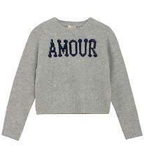 Creamie Blouse - Knitted - Light Grey Melange