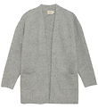 Creamie Cardigan - Strik - Lang - Light Grey Melange