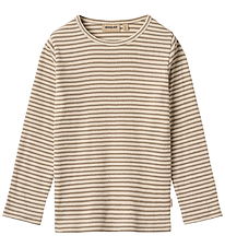 Wheat Blouse - Rib - Rise - Stone Stripe