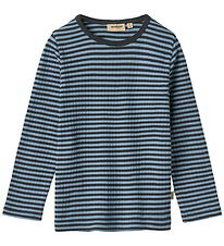 Wheat Blouse - Rib - Rise - Bright Blue Stripe