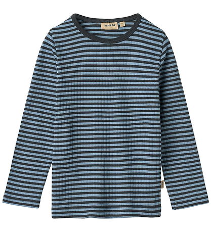 Wheat Blouse - Rib - Rise - Bright Blue Stripe