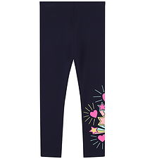 Billieblush Leggings - Marinblå m. Tryck