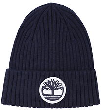 Timberland Húfa - Rib - Prjónað - Dökkblátt M. Lógó