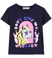 Billieblush T-shirt - Marinblå m. Tryck