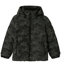 Name It Puffer Jacket - NkmMeter - Black w. Reflective print