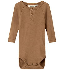 Lil' Atelier Bodysuit l/s - Wool - NbnNoel - Slim - Tigers Eye