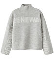 Name It Blouse - Knitted - Rib - NkfNuva - Light Grey Melange
