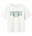 Name It T-shirt - NkfNulsa - Cloud Dancer w. Print