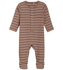 Fixoni Jumpsuit - Mocha Meringue w. Stripes