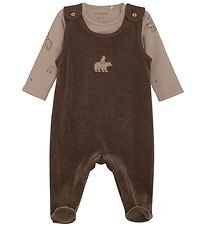 Fixoni Set - Bodysuit l/s/Romper - Velvet - Coffee Quartz