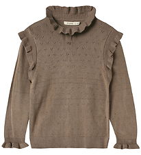 Blouse Fliink - Tricoté - Renommée - Pin Bark av. Pointelle