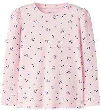 Name It Blouse - Rib - NmfNelia - Cradle Pink w. Flowers