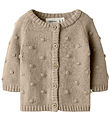 Lil' Atelier Cardigan - Stickad - NbfEmlen - Oxford Tan