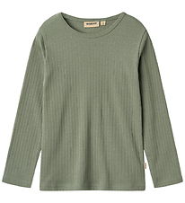 Wheat Blouse - Rib - Rise - Dusty Green