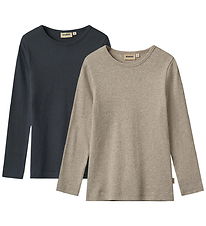 Wheat Blouses - Rib - 2-Pack - Rise - Navy/Beige