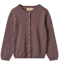 Wheat Cardigan - Knitted - Maia - Plum