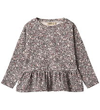 Wheat Blouse - Carolina - Purple Stone Flowers