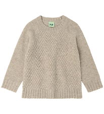 FUB Blouse - Knitted - Wool - Oat Melange