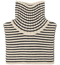 FUB Neck Warmer - Knitted - Wool - Ecru/Dark Navy
