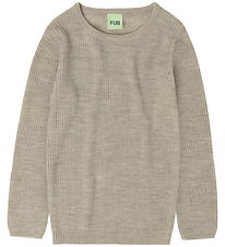 FUB Blouse - Rib - Knitted - Wool - Oat Melange
