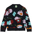 FUB Blouse - Knitted - Wool - Flower - Dark Navy