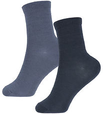 Name It Socks - 2-Pack - Wool/Cotton - NkmWak - Folkstone Grey