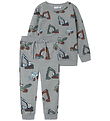 Name It Sweatset - NmmNenean - Grijs Gevlekt m. Machines