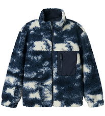 Name It Fleece Jacket - Teddy - NkmMilou - Navy Blazer w. Patter