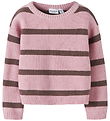 Name It Blouse - Knitted - NmfVanilla - Burnished Lilac w. Strip