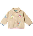 Stella McCartney Kids Flísjakki - Drapplitað M. Fuglar