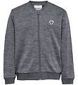 Hummel Cardigan - HmlJr - Wool - Dark Grey Melange